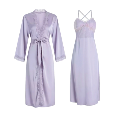 【真丝】睡裙女款性感晨袍礼盒装
