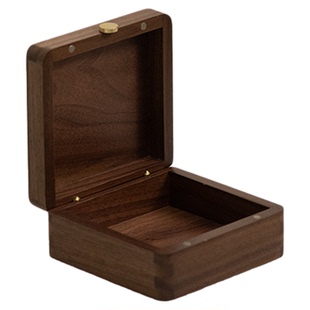 黄金专用收纳盒实木防氧化小盒子黑胡桃木金条金豆饰品精致高档