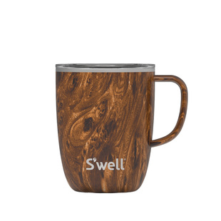 Swell高颜值不锈钢办公室保温杯送男士带手柄咖啡杯子马克杯带盖