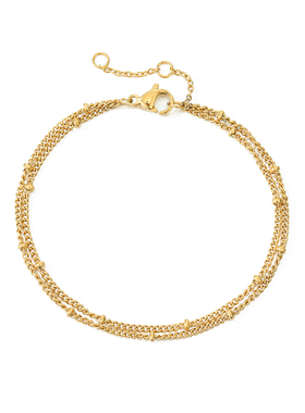 小众设计感不锈钢夹珠手链女生简约轻奢气质饰品珠子手链女款