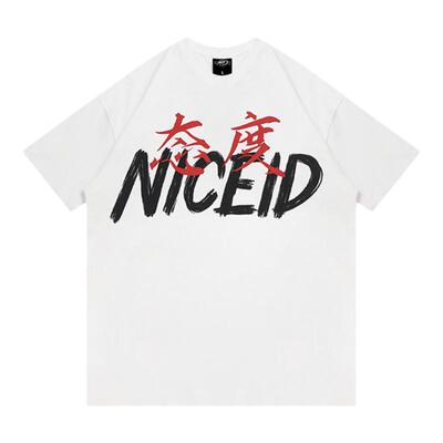 NICEID短袖男女国潮T恤喷绘工艺