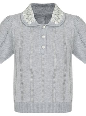SeRinaBlue薄款女士翻领针织衫