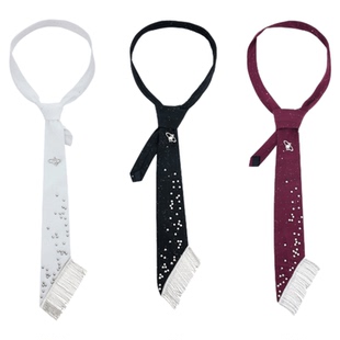 ArguE CulturE原创设计感金属铆钉点缀领带重磅简约流苏领结配饰