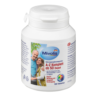 现货德国原装DM Mivolis中老年复合维生素A-Z矿物质微量元素100粒