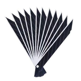 小号美工刀刀片30度尖角墙纸壁纸手机汽车贴膜专用黑刃PVC切割9mm刀片加厚型全黑大号18mm美工刀锋利黑刃刀片