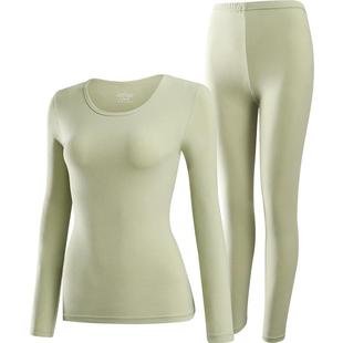 秋衣秋裤女士纯棉套装薄款内穿打底全上衣棉毛衫少女保暖内衣冬季