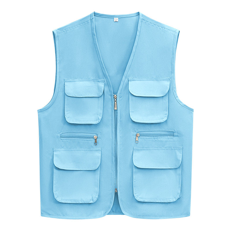 多口袋马甲工作服定制印logo招生教培托管广告宣传活动工服背心男