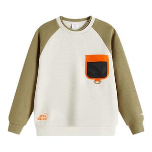 安踏儿童男童户外卫衣2025春季新款大童休闲套头衫男孩舒适上衣