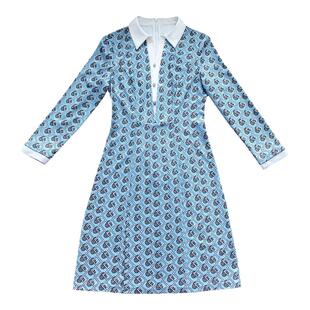 柏媛法式碎花连衣裙女2026轻奢高级感气质名媛修身显瘦长袖格子裙