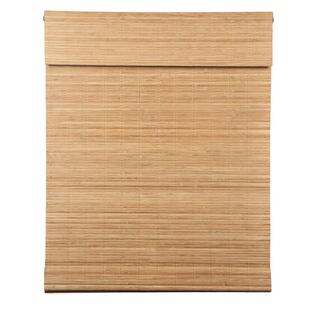 慕安娜免打孔竹帘卷帘窗帘无绳推拉茶室挂帘书房遮光中式遮挡帘子