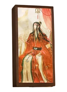 魔道祖师奶茶袋改造diy手工双面发光相框摆件ins家居装饰小夜灯