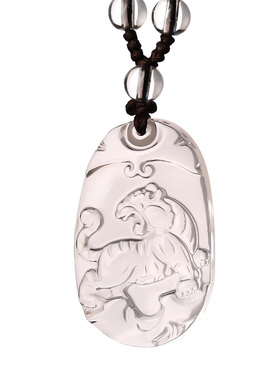 天然白水晶吊坠女汽车钥匙扣挂件