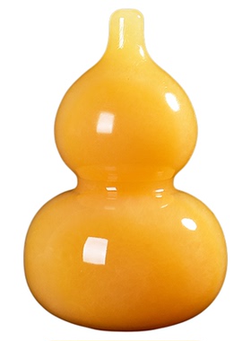 天然黄玉玉石葫芦摆件实心办公室酒柜客厅家居玄关装饰品摆设装饰