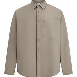 本来BENLAI男士抗皱绒底保暖衬衫宽松长袖衬衣25冬新款BRM250007