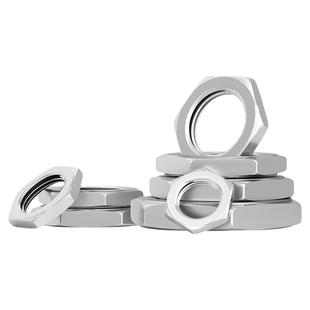 304不锈钢根母六角薄螺母细牙薄螺丝帽英制管纹螺帽水箱接头锁片