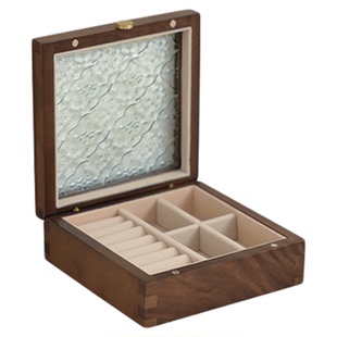 2025年新款首饰盒抽屉内复古梳妆台面收纳防尘手工实木送闺蜜礼盒