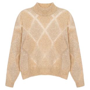 BC/Brunello Cucinelli 秋冬款女士羊毛混纺圆领毛衣银泰 301574