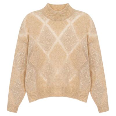 BC/Brunello Cucinelli 秋冬款女士羊毛混纺圆领毛衣银泰 301574