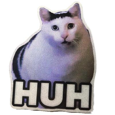RETLPER反光贴纸 点头HUH猫 可爱宠物猫咪表情包 防水汽摩贴纸