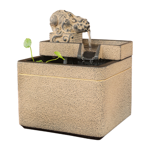 陋石坊客厅流水摆件办公室装饰品店铺开业礼物创意家居生财循环水