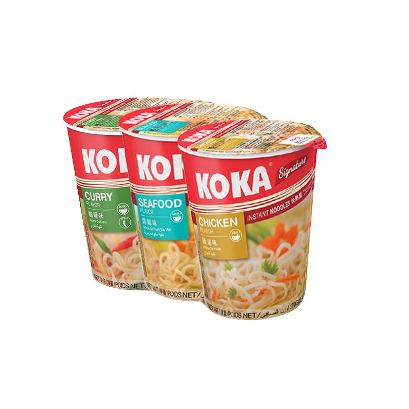 【自营】KOKA可口多口味方便杯面70g/杯速食泡面新加坡进口网红