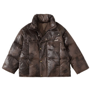 安迪杰克尔男童羽绒服儿童加厚冬季皮衣外套复古保暖夹克冬装上衣