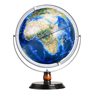 funglobe城市之光地球仪32CM学生用初中生3D立体浮雕儿童AR智能灯台灯发光大号摆件客厅装饰中英文教学版