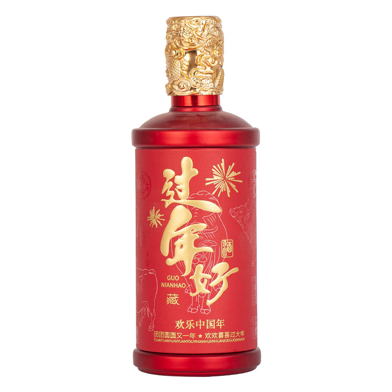 过年好玻璃酒瓶酒坛家用密封酒罐泡酒仿古坛子1斤500ml装礼盒套装