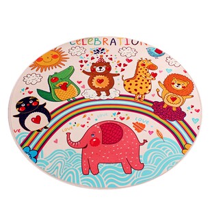 卡通圆形地毯儿童卧室床边书房试衣镜书桌电脑椅转椅吊篮帐篷地垫