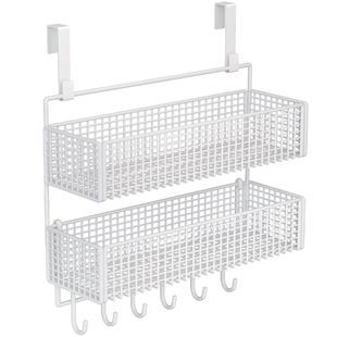 门后挂钩置物架门上多层挂架免打孔壁挂收纳架家用衣帽神器包包架