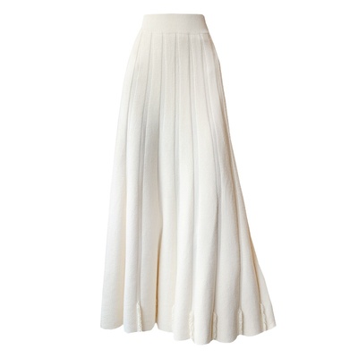 加厚针织半身裙大摆百褶a字冬裙