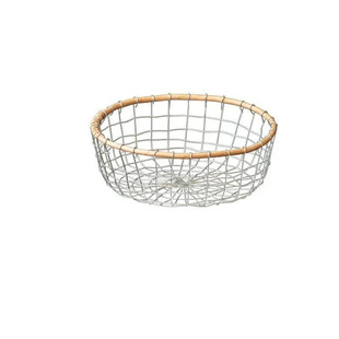 日式铁艺烘焙面包篮金属网格铁丝镂空收纳篮桌面零食鸡蛋点心框子