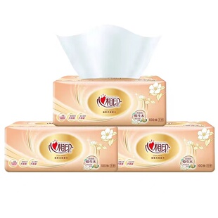 包邮 心相印金装面巾纸抽纸家用实惠3层纸面巾餐巾纸家用纸软包