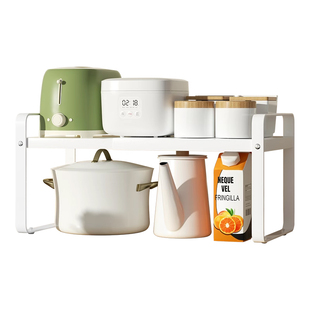 厨房置物架台面橱柜内分层隔板分层架调料收纳锅架分隔桌面小架子