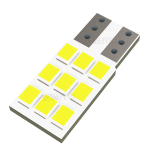 T10LED车内灯后备箱灯牌照灯阅读灯顶灯脚窝灯无极改装单面超高亮