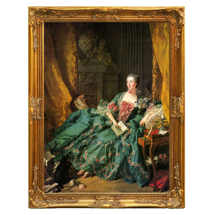 豪华欧式玄关装饰画 手绘客厅古典人物油画 名画 蓬帕杜夫人N310