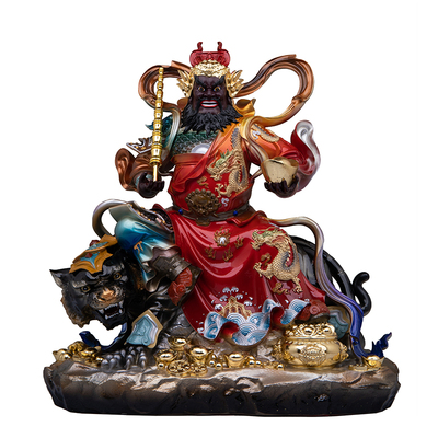 唐彩摆放家用骑虎五路财神客厅