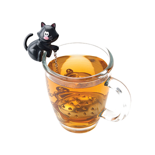 加拿大joie茶漏球可爱猫咪茶滤创意不锈钢滤茶水分离挂杯泡茶神器