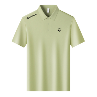 TaylorMade泰勒梅高尔夫球服男短袖男士翻领POLO衫运动速干t恤夏