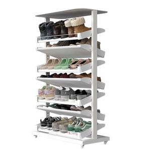 鞋架多层家用门口2025新款简易防尘带轮子旋转可移动鞋柜收纳神器