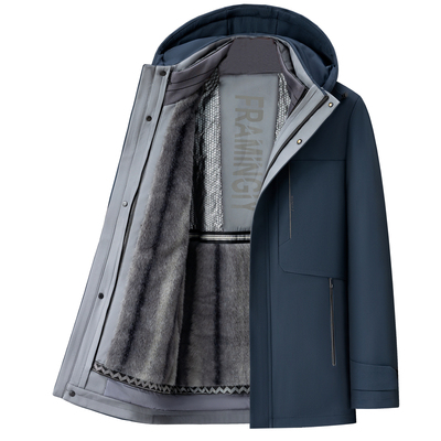 鸭鸭中老年羽绒服鹅绒服爸爸冬装