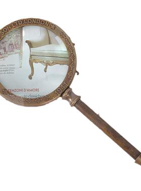 进口黄铜欧式风阅读扩大镜道具