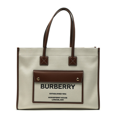 【自营】BURBERRY/博柏利女士中号 Freya 手提单肩包托特包女包