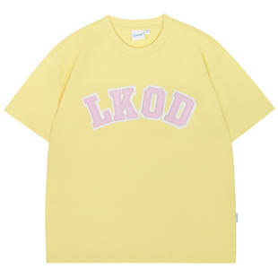 LKOD2023新款皮标潮牌百搭圆领纯棉打底衫短袖夏日T恤