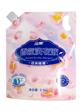 桂花香氛洗衣液2.5kg大容量持久留香家用装易清洗无残留去渍袋装