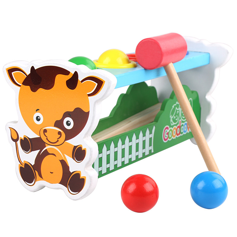 幼儿手眼协调宝宝敲打锤子打桩锤锤乐玩具儿童球台早教敲敲乐益智