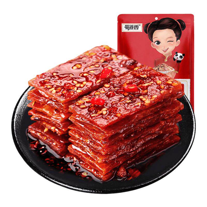蜀道香肉类零食麻辣猪肉脯100g四川特产独立包装追剧休闲辣味零食