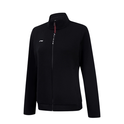 李宁立领女开衫无帽卫衣运动服