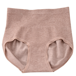 彩纱无缝莫代尔中高腰内裤女无痕一片式包臀大码胖MM抑菌三角短裤