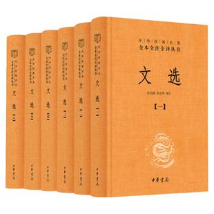 文选全套6册 精装简体原文注释译文 昭明文选中华经典名著全本全注全译诗文总集文选总集名家名篇中国古典文学作品集中华书局正版